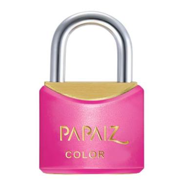 Imagem de Cadeado Latão Termo Plástico Cromado 25 Rosa - 0102250 - PAPAIZ