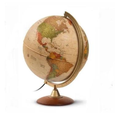 Imagem de Abajur Globo Terrestre Político Iluminado 30cm Discovery