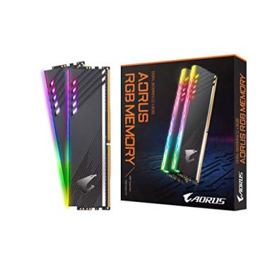 Imagem de Gigabyte AORUS Memória RGB 16 GB (2 x 8 GB) 288 pinos RGB PC4-28800 DDR4 3600 MHz, perfeita para Intel X299, X299X, Z390 e AMD X570, TRX40 modelos de memória de desktop GP-AR36C18S8K2HU416R