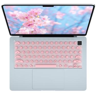 Imagem de Capa de teclado de silicone para unhas longas compatível com MacBook Air 2021-2025 de 13,5 polegadas e Pro 35.6 cm 40.6 cm M1 M2 M3 M4 US/CA ANSI Layout confortável acessórios protetores de digitação