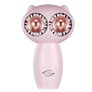Imagem de Cyfrone Ventilador portátil Aroma para carrinho de bebê – Bateria recarregável de 6000 mAh USB-C em forma de coruja com clipe Mini Personal Turbo Travel Essentials (rosa)