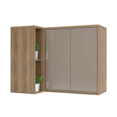 Imagem de Armário Aéreo Canto Reto 95cm 2 Portas 1 Prateleira Mel