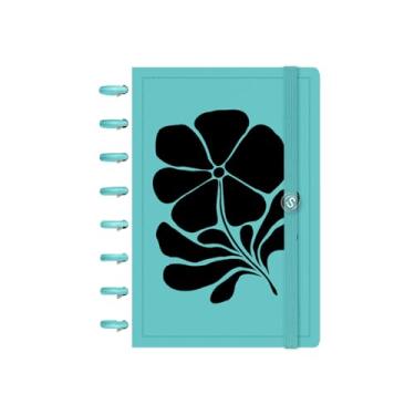 Imagem de Caderno de Disco ISCOOL Pequeno Flore(Ser) Gerânio Verde Oceano