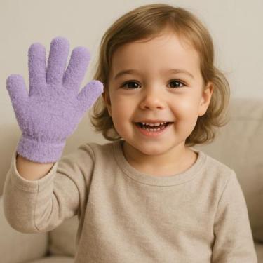 Imagem de Luva Infantil de Pelinhos Bem Quentinha - Store Birochi, Lilás