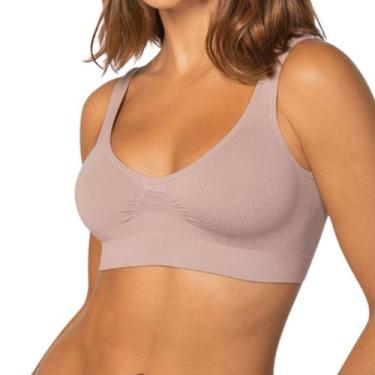 Imagem de Top Feminino Alças Largas Macio Compressão P/ Atividades Confortável D