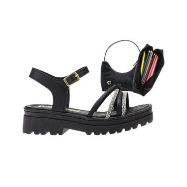 Imagem de Sandália Infantil Feminina Tratorada Tam 28-36 - Style Night + Estojo 