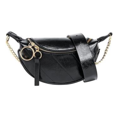 Imagem de Bolsa De Ombro Pochete Feminina Cintura Estilosa Couro Luxo - Bolsa Fe