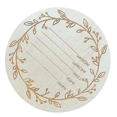 Imagem de TOPINCN Redonda de Madeira olá Palavra Word Signo de Terminação para Decoração de Jardim de Infância Sessão de Fotos de bebê (L3)