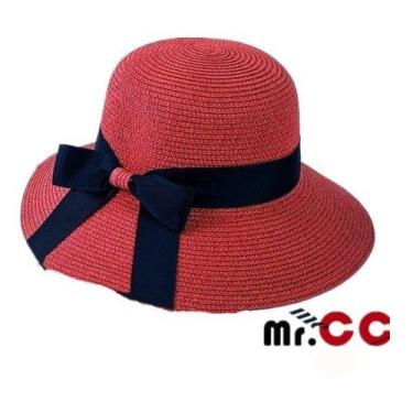 Imagem de Chapéu Praia Feminino Viseira Palha Aba Luxo Piscina Verão - oem, 6-9 