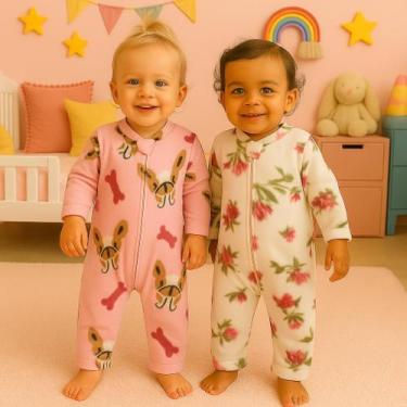 Imagem de Macacão De Soft Bebe Com Zíper Inverno Quentinho Menina - Wilbertex, R