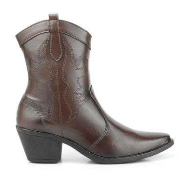Imagem de Bota Western Feminina Cano Médio Estilo Texano Toque Fashion - TNS, Ma