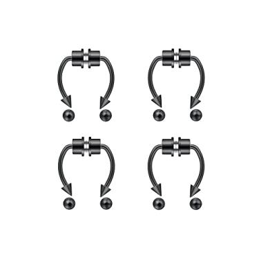 Imagem de outerunner Anel de nariz falso, piercing de septo, magnético, argola de nariz, anéis de septo falsos sem piercing, Metal, Zircônia cúbica,