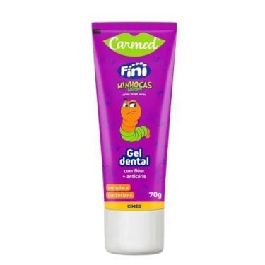 Imagem de Gel Dental Carmed Fini Minhocas Sabor Maçã Verde com Flúor 70g - CIMED