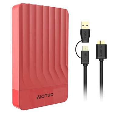 Imagem de YOTUO Expansão de armazenamento de disco rígido externo portátil USB 3.0 para PC, Mac, desktop, laptop, PS4, PS5, Xbox One X/S, Xbox 360, Xbox Series X/S, escritório e jogos (vermelho, 500 GB)