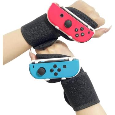 Imagem de Pulseira para Switch Just Dance 2024 2023 2022 2021 2020 2019 Design de Boxe (Free The Hands, Dance Freely with Rhythm) Vermelha Azul