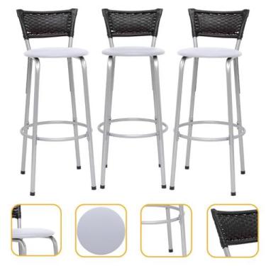 Imagem de kit 3 uni Banqueta Para Cozinha Gourmet Bancada Cadeira Balcão Bar Are