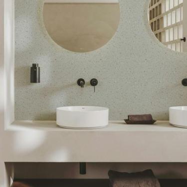 Imagem de Grudado Papel De Parede Lavável Granilite Cinza e Terra - 4 folhas