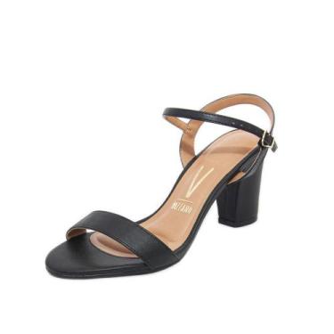 Imagem de Sandália Feminina Vizzano Salto Médio REF: 6262474 PELICA, 35, Preto