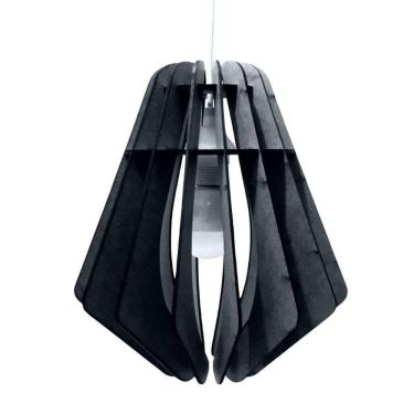 Imagem de Luminária Teto Tipo Pendente Bogotá Mdf - Completa Cor: Preta