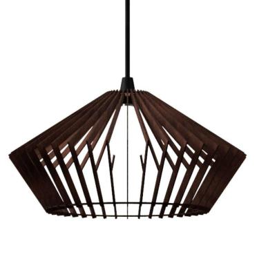 Imagem de Luminária Teto Tipo Pendente Dejavu Mdf Completa - Luminária Teto Tipo Pendente Dejavu Mdf Completa - Cor:marrom