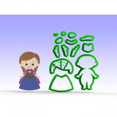 Imagem de Cortador Princesa Frozen Anna Modular 6 Cm