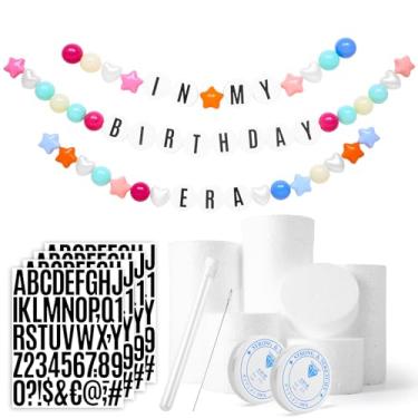 Imagem de GOGOSO Pulseira Gigante Da Amizade Faça Você Mesmo, Faixa De Aniversário - Guirlanda Personalizada, Decoração Malha Com Círculos Espuma E 50 Bolinhas Plástico Para Piscina Festa Temática (Macaron)