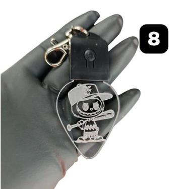 Imagem de Chaveiro Boneco Labubu Acrílico Led Rgb Recarregável 7 Cores - LUALKI 