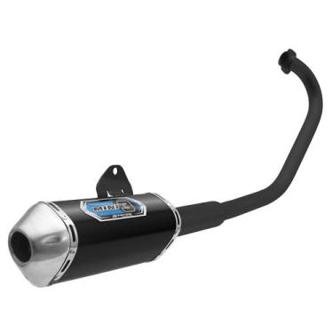 Imagem de Escapamento Moto Pro Tork Mini 3 Curva Preta Yes 125 2004 À 2013, PRET