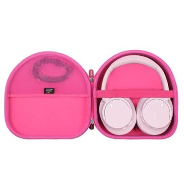 Imagem de Aproca Capa portátil rosa para fones de ouvido sem fio Sony WH-CH720N / Anker Soundcore Space One com cancelamento de ruído (apenas capa)