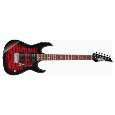 Imagem de Guitarra 6C RG GIO Trans Red Burst Ibanez GRX70QA-TRB F035