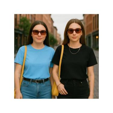 Imagem de KIT 2 T-Shirts com Azul Bebê e Varias Cores 100% Algodão Leve e Modern