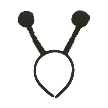 Imagem de Doneace Bee Antenna Headband Ladybug/Snail/Ant/Insect Headbands Halloween Dress Up Costume Accessory for Pretend Play Party Favors with Pompom Balls, Black