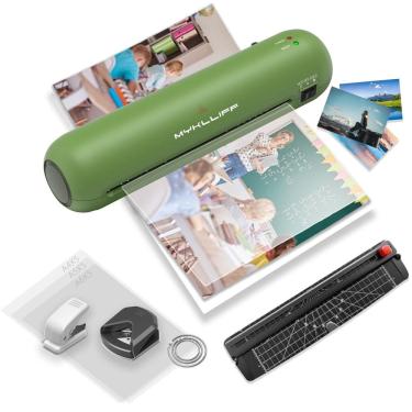 Imagem de Máquina laminadora MYKLLIFF Térmica Portátil A4 Verde Escuro