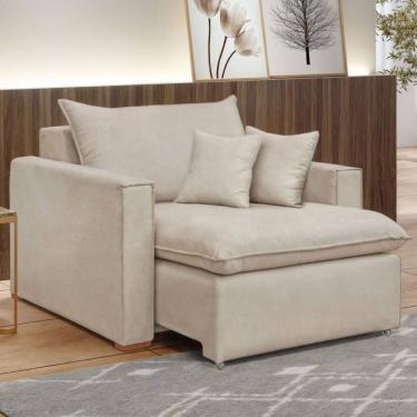 Imagem de Poltrona Barcelona Retrátil Linho/Cru - Celflex