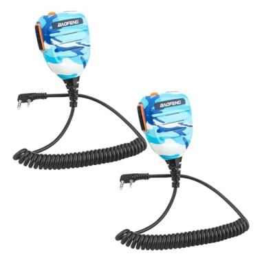 Imagem de BAOFENG Microfone de rádio, microfone de polícia de ombro remoto UV-5R BF-F8HP 5RM UV-21R K5PLUS UV-17R TIDRADIO TD-H3 TD-H8 Quansheng UV-K5 walkie Talkie Microfone de alto-falante portátil