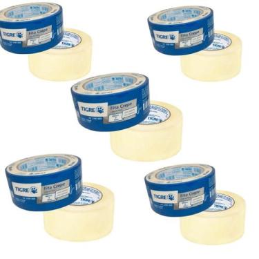 Imagem de Fita Crepe Uso Geral Profissional Pintura 48Mmx50M Kit 5 Un - Tigre
