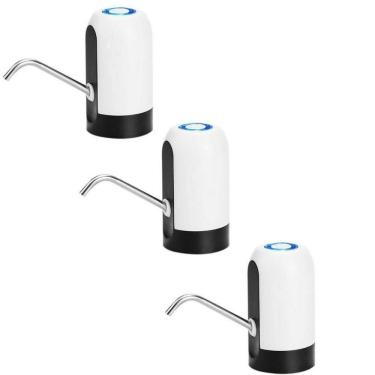 Imagem de Kit 3 Bomba Dispenser Recarregável Usb Bebedouro Galão água