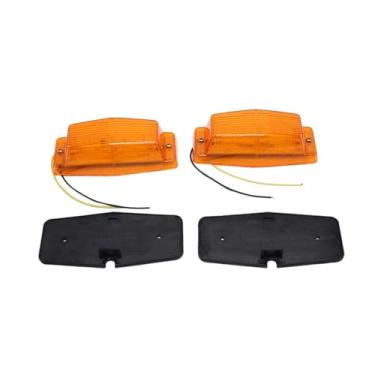 Imagem de Generic 2x Luzes de marcação laterais à prova de intempéries 001 321-001 50421113 Lâmpadas para caminhões, caminhonetes, caminhões, chassis, fáceis de, Laranja