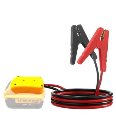 Imagem de Beleeb Cabos jumper para carro com adaptador para baterias DEWALT 20V, 8AWG 4,92FT cabo de impulsionador automático para carro de partida usando bateria de ferramenta
