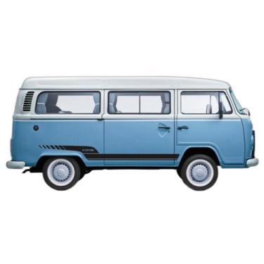 Imagem de Faixa Lateral Para Kombi Vw Perua Adesivo Kb3 E Kb4 Preto - Srt Wolf 1