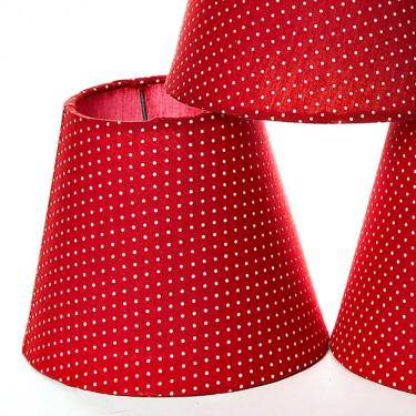 Imagem de Jogo Cúpulas Para Lustre Vermelha Quarto Infantil   3 Unid. 