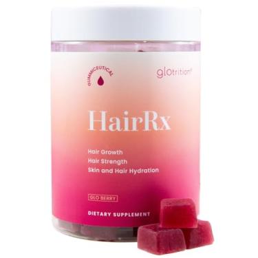 Imagem de Glotrition Gomas HairRx – Gomas de crescimento capilar para mulheres – Potente mastigação de cabelo para mulheres e vitaminas capilares para cabelos mais fortes, mais grossos e pele saudável – 60