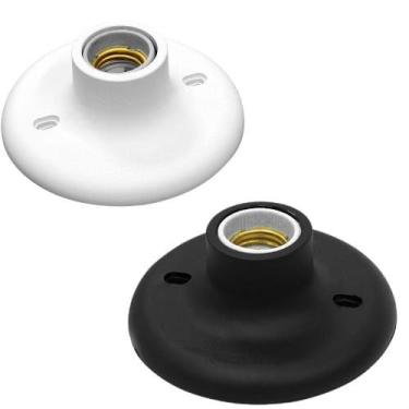 Imagem de Plafon Soquete de Porcelana E27 100w C/ Aditivo Anti-UV - Pratik, Bran