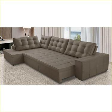 Imagem de Sofá de Canto Retrátil e Reclinável com Molas 3,40x2,00 Esq Julia Sued