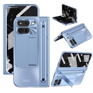 Imagem de Capa dobrável para Pixel 10 Pro com proteção de dobradiça, suporte, Stylus, protetor de tela e proteção de câmera - para Google Pixel 10 Pro Fold 5G 2025 (azul)