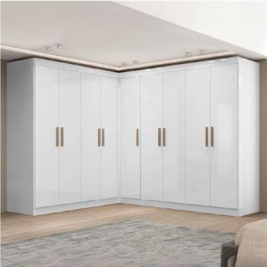 Imagem de Quarto Modulado De Canto Madrid Com 9 Portas Maxel - MAXEL MÓVEIS