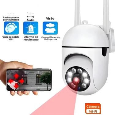 Imagem de Câmera IP PTZ WiFi 3MP Com Visão Noturna Colorida, Vigilância Sem Fio,