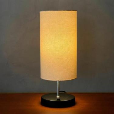 Imagem de Abajur Luminárias De Mesa Clássico Redondo Com Interruptor Bivolt Com 