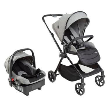 Imagem de Carrinho Com Bebe Conforto Magnific Travel System Trio Cinza Denim - Safety 1St