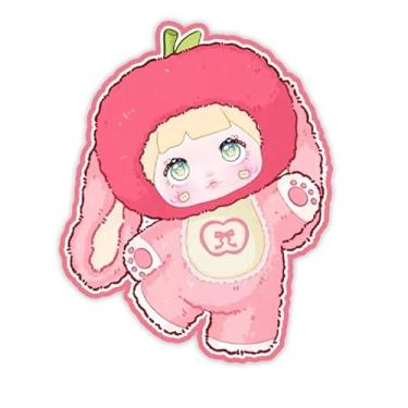 Imagem de Shopular Nommi v3 Fruit Series Opened Blind Box Cute Confirmed Interesting Fruits Action Figure Plush Doll Bag Keychain Pendant (Apple)